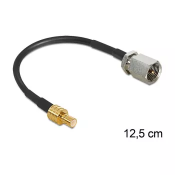 Cable coaxial DeLOCK 88473 0,125m FME SMB Oro Negro