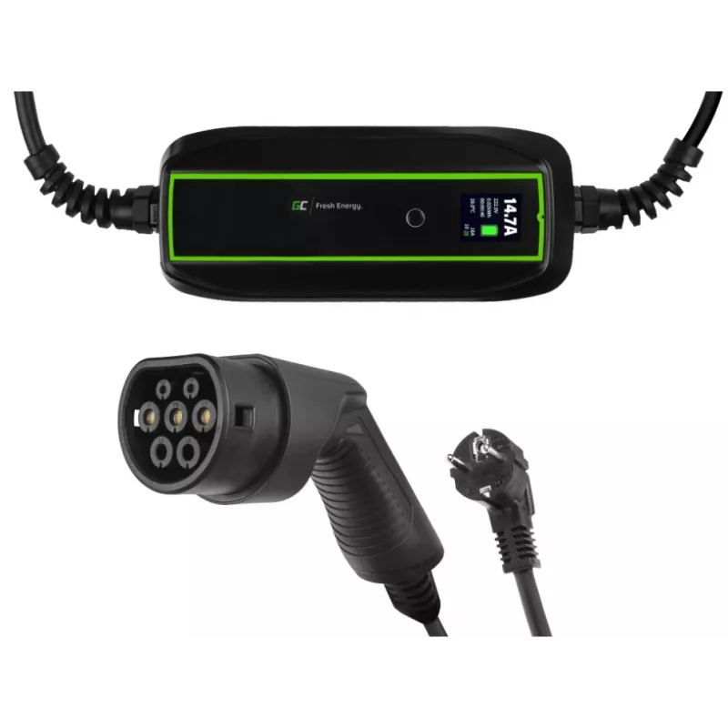 Estación de carga para vehículo eléctrico Green Cell EV16 negra