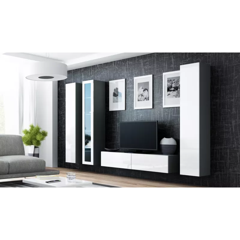 Soporte de TV Cama VIGO 140 30/140/40 roble Sonoma/blanco brillante
