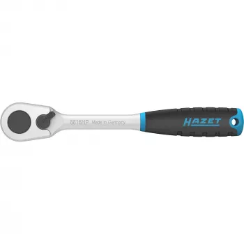Llave de carraca Hazet 8816HP 3/8 pulgadas dentado fino, cabeza reversible, diseño compacto