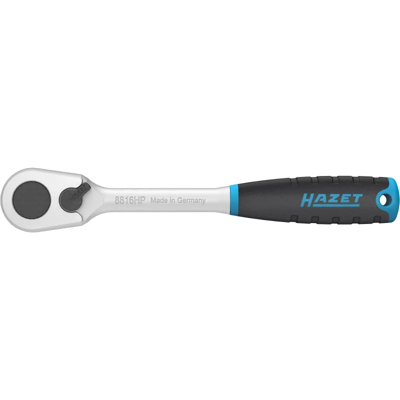 Llave de carraca Hazet 8816HP 3/8 pulgadas dentado fino, cabeza reversible, diseño compacto
