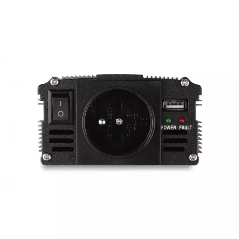 Inversor AZO 350/500W 24V a 230V modelo 4PRZ24230IPS500, 350W potencia continua / 500W potencia máxima