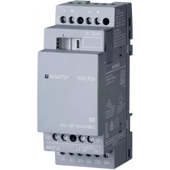 Siemens Módulo de ampliación PLC LOGO AM2 RTD 0BA2 6ED1055-1MD00-0BA2 12 V/DC, 24 V/DC (6ED1055-1MD00-0BA2)