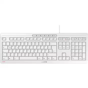 CHERRY STREAM Teclado Oficina USB QWERTZ Alemán Blanco
