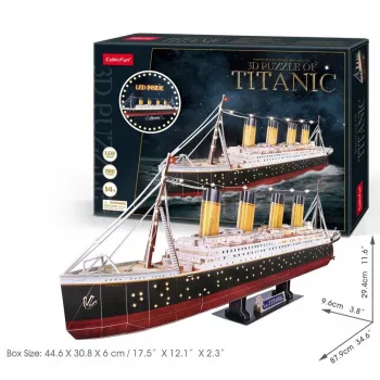 Puzle 3D CubicFun Titanic LED