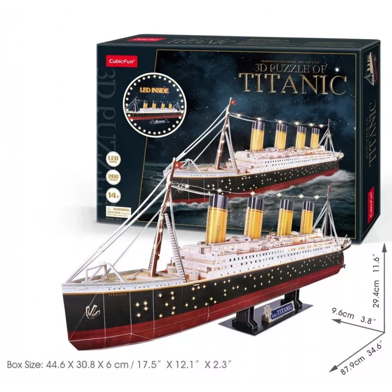 Puzle 3D CubicFun Titanic LED