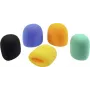 Set de antivientos para micrófono Omnitronic 6000620N — 5 colores, fundas de espuma de repuesto