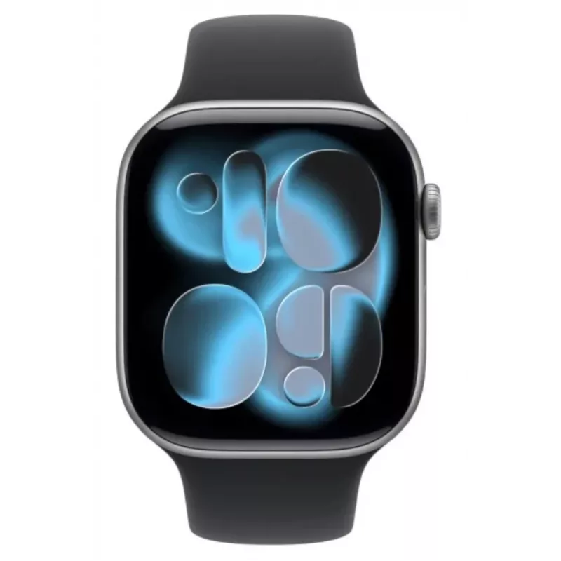 Watch Series 11 GPS 46mm Caja de aluminio gris espacial con correa deportiva negra - M/L