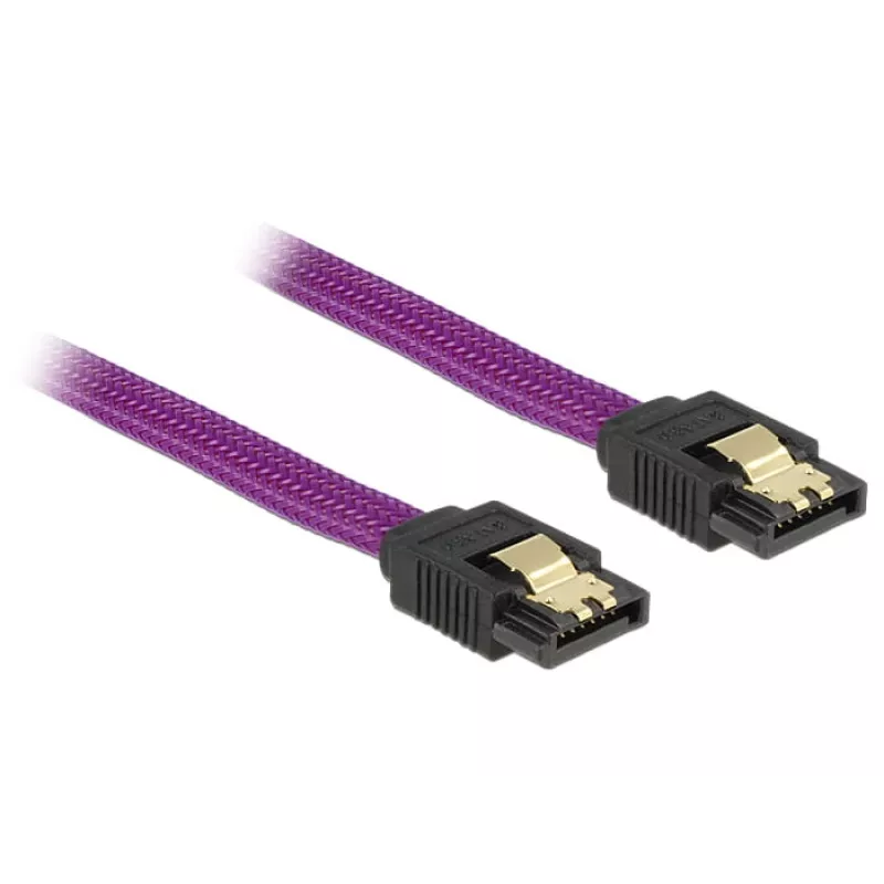 Cable SATA DeLOCK 83691 0,5 m SATA 7 pines violeta