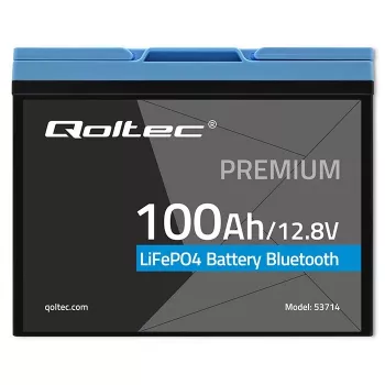 Batería LiFePO4 QOLTEC 12,8 V 100 Ah con Bluetooth — 12,8 V 100 Ah