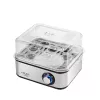 Huevera Adler AD 4486 — capacidad para 8 huevos, 800 W, acero satinado negro con tapa transparente