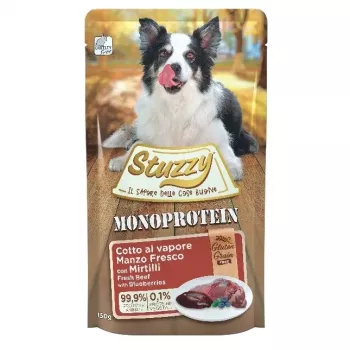 STUZZY Monoprotein ternera con arándanos - Comida húmeda para perros - 150 g