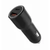 Cargador de coche para dispositivos móviles Gembird TA-UC-AC2PDQC38-CAR-01, USB-C, 38 W, 12-24 V, negro