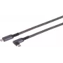 Cable USB-C a USB-C ShiverPeaks 14-75017 — USB 3.2 Gen 2 (10 Gbit/s), 1 m, negro/blanco