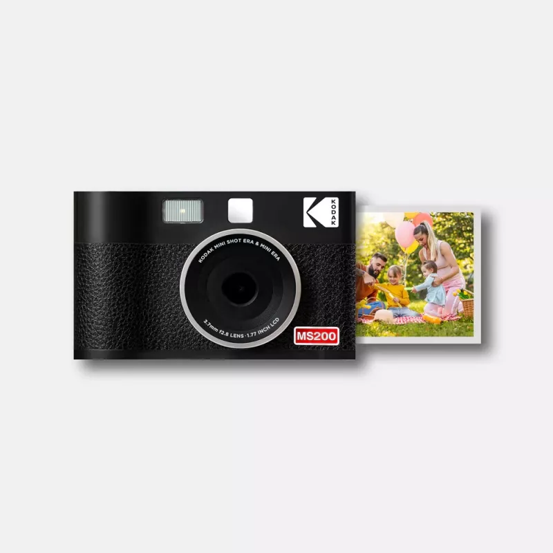 Cámara instantánea Kodak Mini Shot 2 Era — cámara instantánea portátil con impresora integrada, negra
