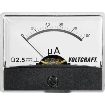 Instrumento de medición empotrable Voltcraft AM-60X46/100µA/DC AM-60X46/100µA/DC 100 µA bobina móvil (AM-60X46/100µA/DC)