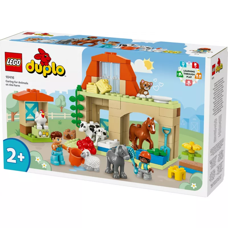 Juguete de construcción LEGO DUPLO cuidado de animales de granja set 10416 — 74 piezas, 2 minifiguras, edad 2+
