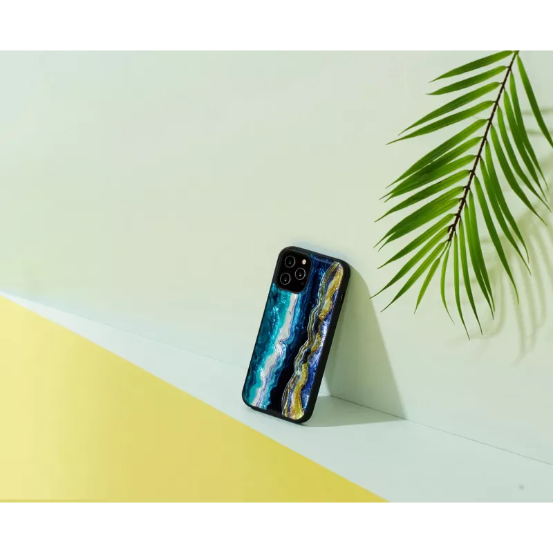 Funda protectora iKins para Apple iPhone 12 / 12 Pro — patrón de ágata morada