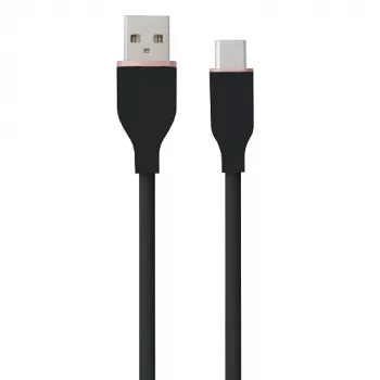 Cable de silicona USB Type-A - Type-C (negro, 2 m)
