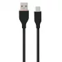 Cable de silicona USB Type-A - Type-C (negro, 2 m)