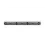 Patch panel 1U LANBERG PPS5-1024-B — 24 puertos RJ-45 Cat5, metal, negro, montaje en rack