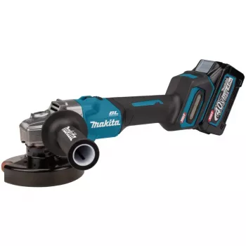 Amoladora angular a batería GA008GM201 XGT, 40Voltios (azul/negro, 2x batería Li-Ion XGT 4,0Ah, MAKPAC tamaño 4)