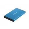 Caja externa HDD/SSD NATEC Rhino GO 2,5 pulgadas — USB 3.0, SATA III, hasta 4 TB, 9,5 mm, aluminio, azul
