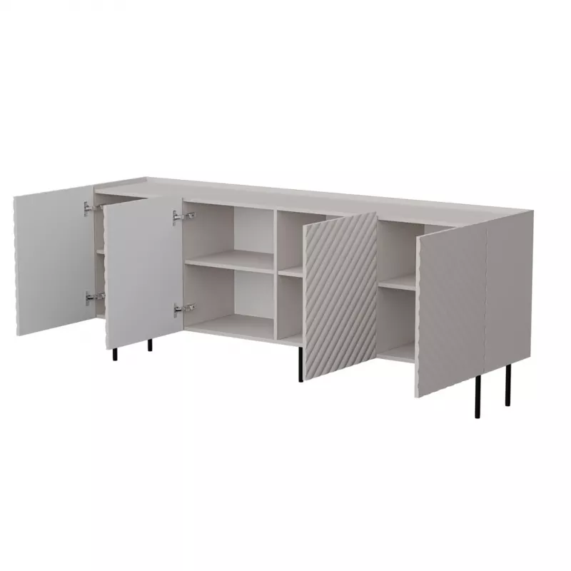 Cómoda Cama Meble LUCCA 4D — 200 x 40 x 80 cm, cashmere, aglomerado