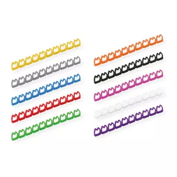 Juego de marcadores de cables VALUE para cables de red, 5–6,5 mm, 10 × 10 uds., multicolor