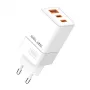 Beline ad. Siec. 2x USB-C 1x USB 65W blanco/blanco (solo cabezal) PD 3.0 QC