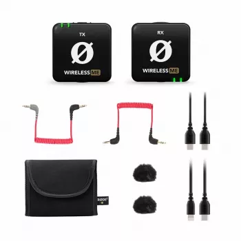 WIME RODE WIRELESS ME sistema de micrófono inalámbrico de doble canal para vloggers podcasters