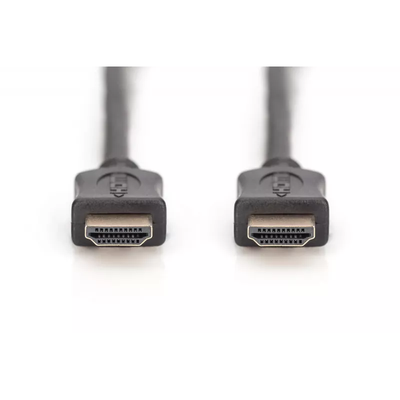 Assmann Cable de conexión HDMI High Speed, conector macho/macho Type-A, 10,0 m, con Ethernet, anteriormente HDMI 1.4, UL, negro, dorado (AK-330107-100-S)