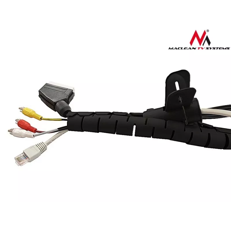 Maclean MCTV-676 B cubrecables organizador, negro
