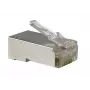 Conector macho RJ45 A-LAN WT003, color aluminio, 2 g, para terminaciones de cables de red