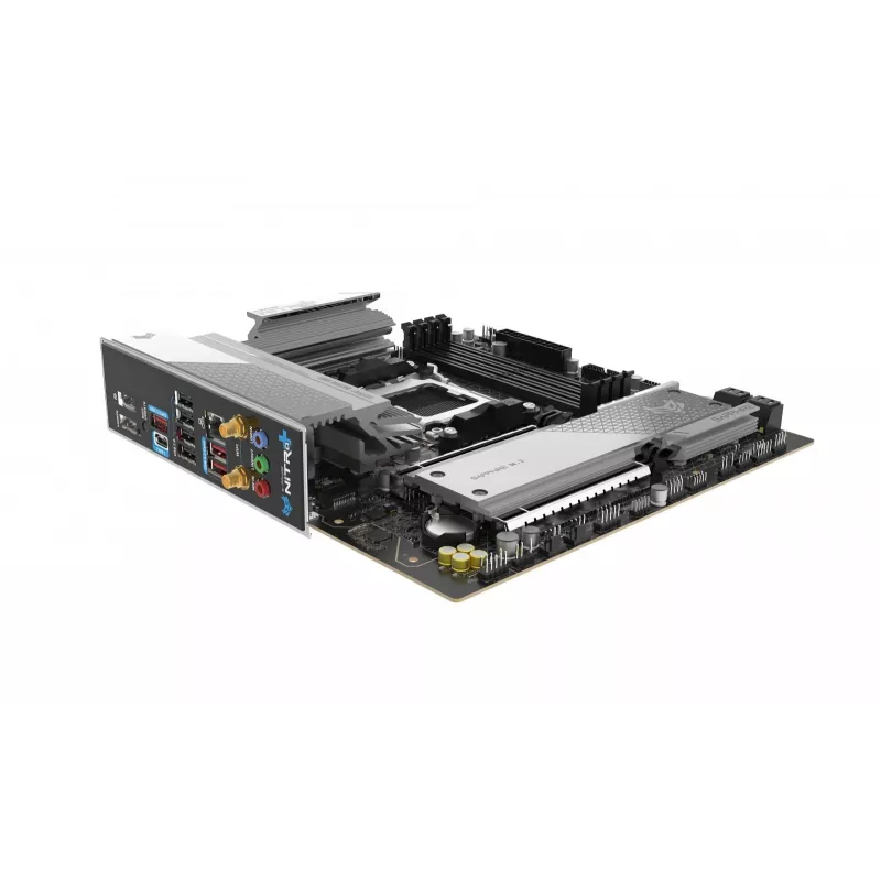 Placa base Sapphire NITRO+ B850M WIFI — AMD B850, zócalo AM5, micro ATX, DDR5, 4x DIMM, Wi‑Fi 6, 2,5Gb LAN, 2x M.2