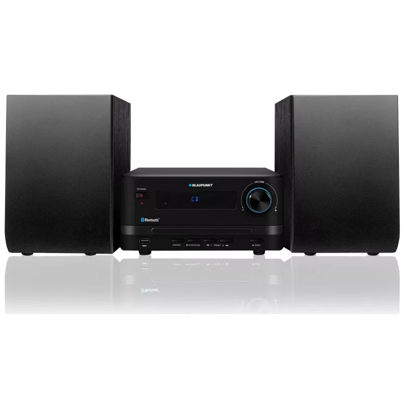 Microcadena de audio BLAUPUNKT MS14BT — reproductor CD/MP3, Bluetooth, USB, FM RDS, 15 W RMS, negro