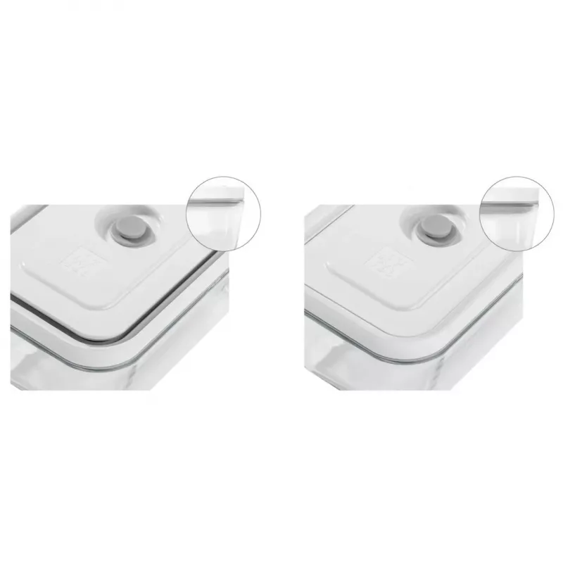 Recipiente de almacenamiento ZWILLING 36803-100-0 rectangular vidrio 0,35 l, gris, hermético, apilable