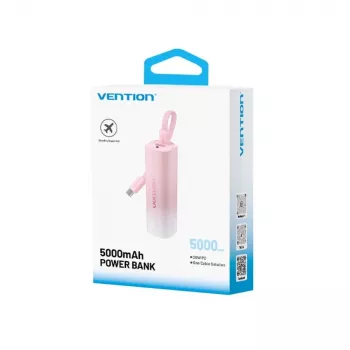 Powerbank Vention FHWR0, cargador portátil USB-C/USB-A, compatibilidad universal
