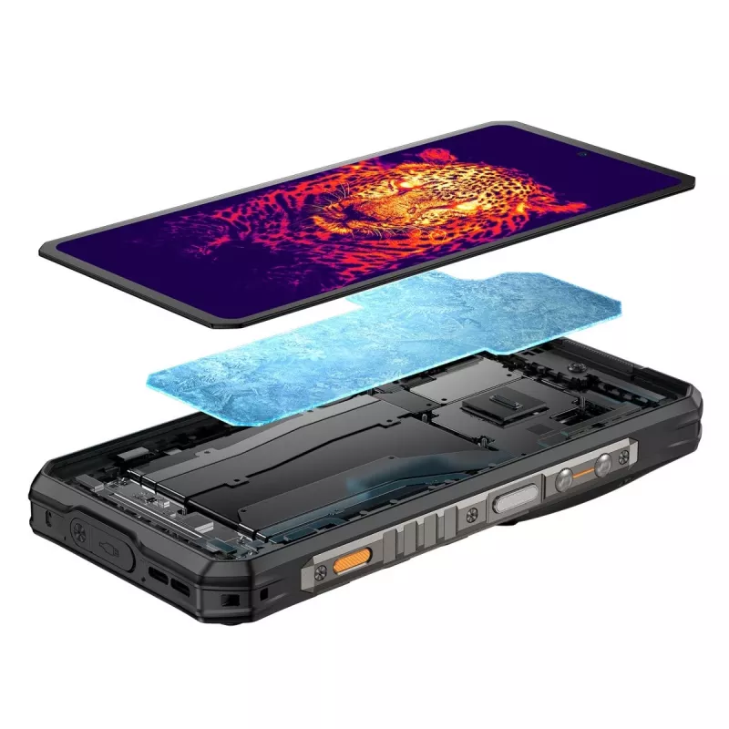 Smartphone resistente UleFone Armor 28 Ultra Thermal 5G — 16 GB RAM, 1 TB almacenamiento, negro