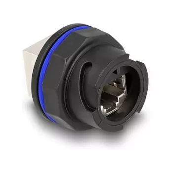 DeLOCK 67048 Conector hembra empotrable / acoplador RJ45 Cat.6A, negro