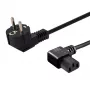 Cable de alimentación SAVIO CL-115 IEC C13 a conector macho, 1,2 m, negro