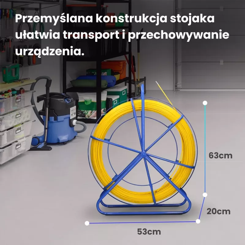 Extralink Pilot 4,5 mm 25 m | guía pasacables | fibra de vidrio GFK, Ø 4,5 mm, L 25 m, amarillo