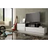 Mueble de TV Cama SIGMA 3 180 blanco/blanco brillante + negro