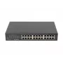 Switch no gestionado LANBERG RSGE-24 — 24× Gigabit Ethernet 1U, montaje en rack, negro