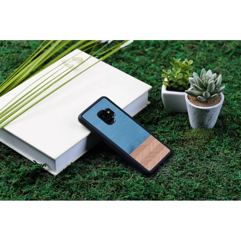 Funda para smartphone Man and Wood para Samsung Galaxy S9 Denim negro