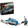 LEGO Star Wars Captain Rex Y-Wing Microfighter, pieza de coleccionista: juguete de nave espacial de las Guerras Clon con una minifigura de personaje para niños a partir de 6 años