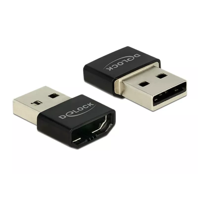 Adaptador MHL Delock HDMI-A hembra > USB Type-A macho negro