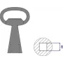 Llave cuadrada SCHROFF de 8 mm para armarios eléctricos/componentes, modelo 60114365