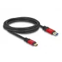 Cable USB DeLOCK 80618 10 Gbit/s Type-A a Type-C 2 m rojo metal