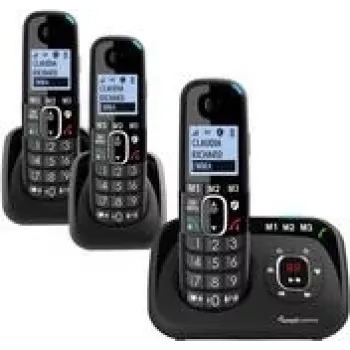 amplicomms BigTel 1583 Teléfono DECT de teclas grandes negro (ATL1423365)